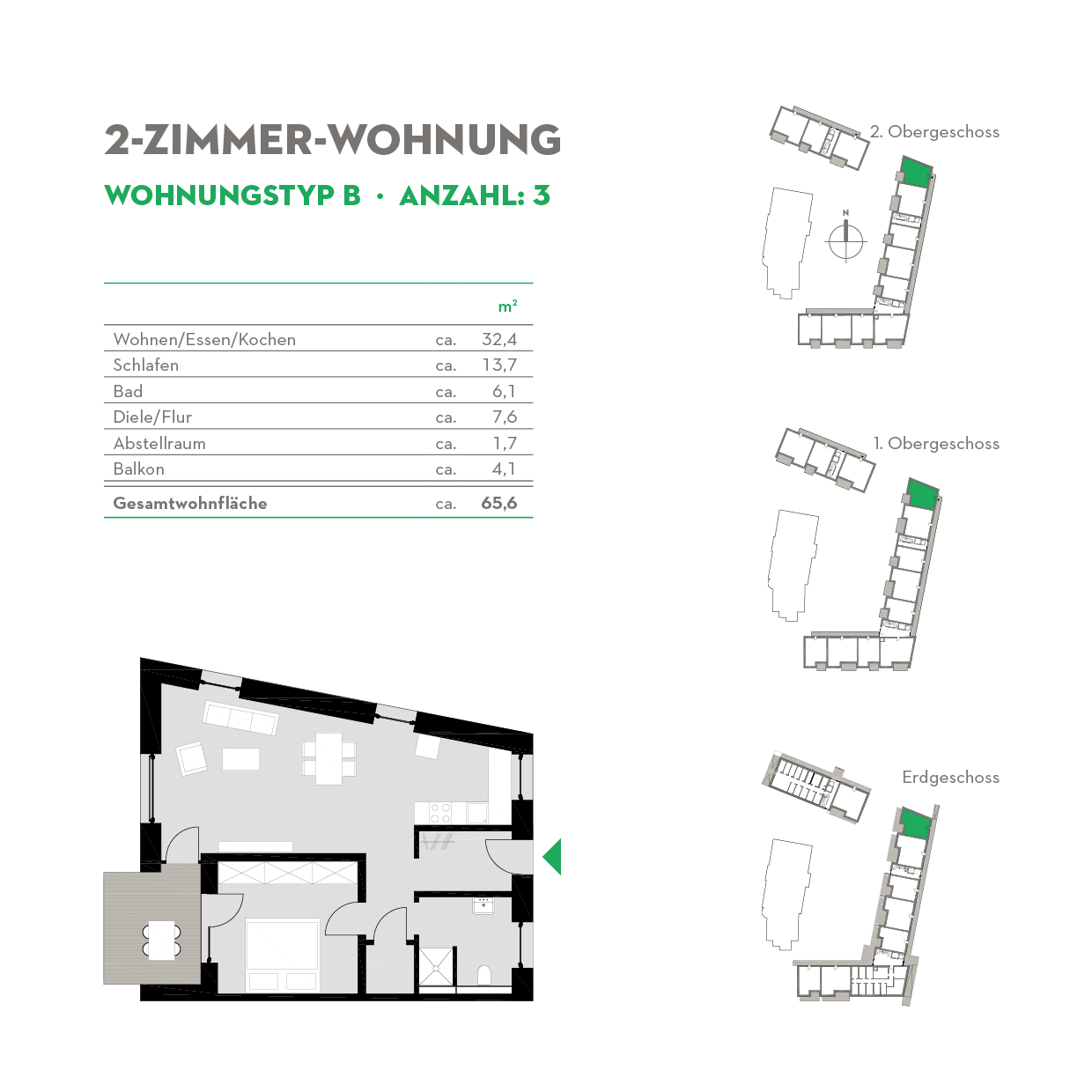 2-Zimmerwohnung Typ B