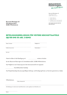 Beteiligungserklärung