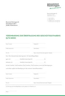 Uebtertragung Geschaeftsguthaben